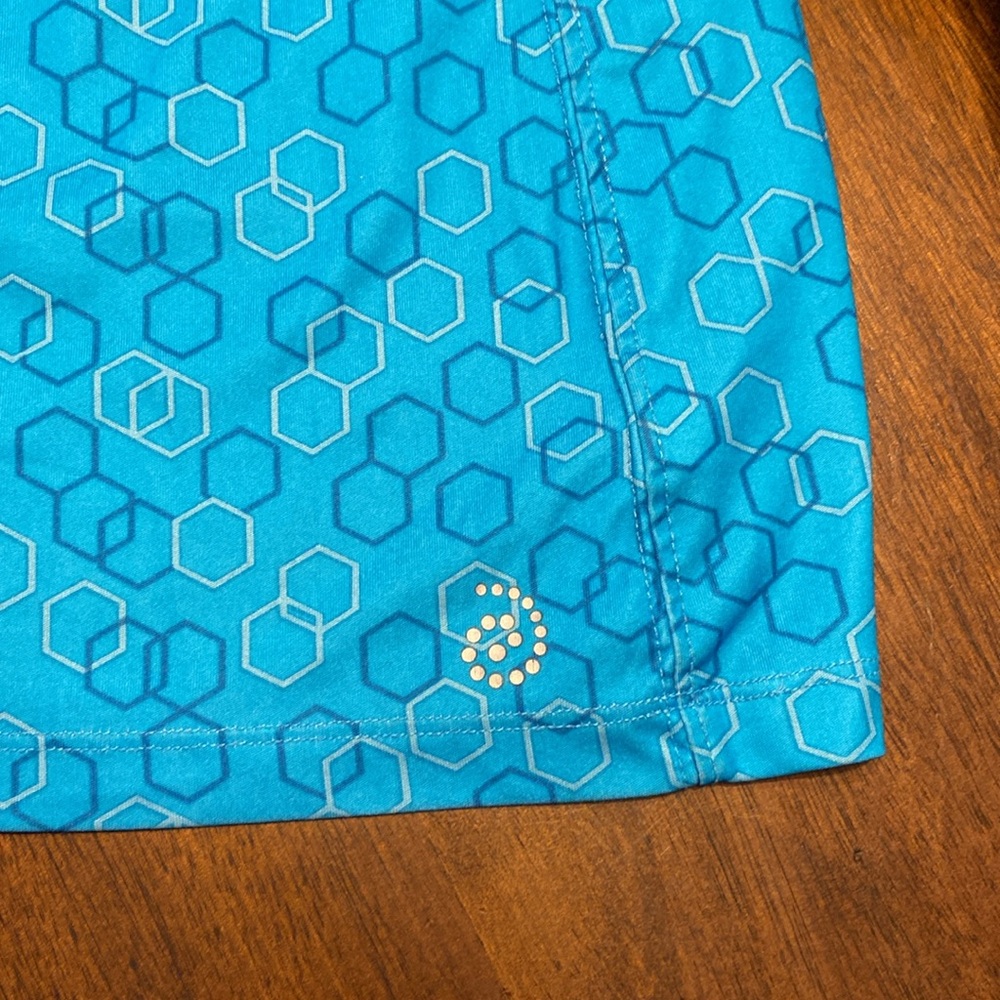 Blue Long Sleeve Patterned Top - Picture 3 of 3